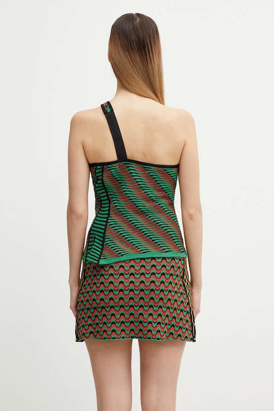 Odzież Puma Ahluwalia bluzka asymetryczna damska z wiskozą 635237 zielony