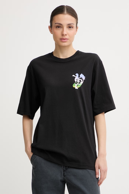 Îmbrăcăminte Puma tricou pentru femei cu bumbac Graphics Psychoflower 636891 negru