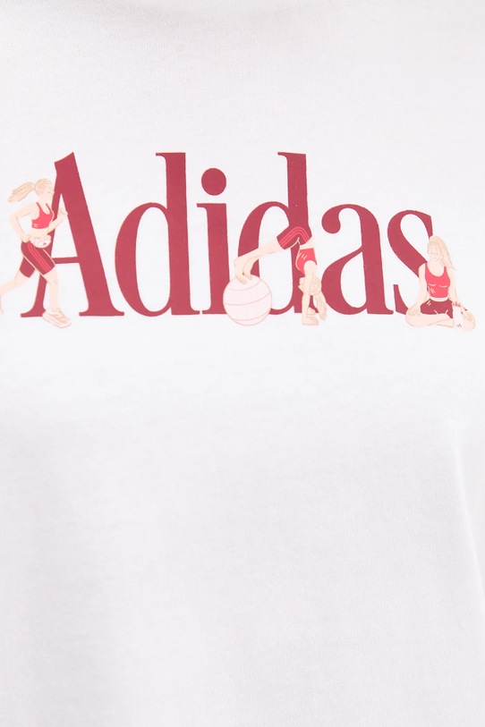 adidas t-shirt bawełniany Soft Sports JZ7896 biały