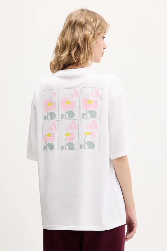 adidas t-shirt bawełniany Soft Side nadruk biały KA5091