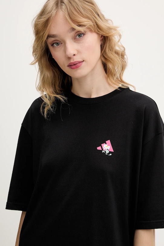 adidas t-shirt bawełniany Soft Side czarny KA5093