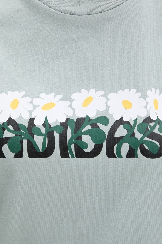 adidas t-shirt bawełniany Soft Side KA5099 turkusowy