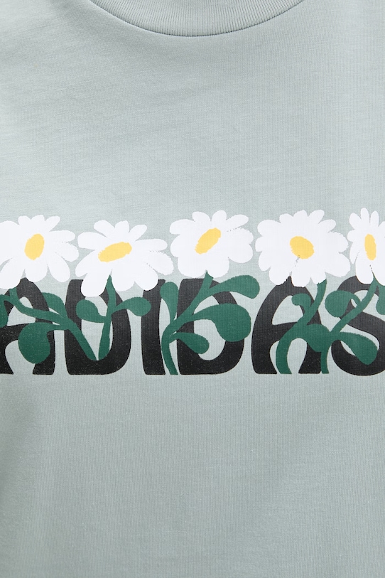 adidas t-shirt bawełniany Soft Side KA5099 turkusowy