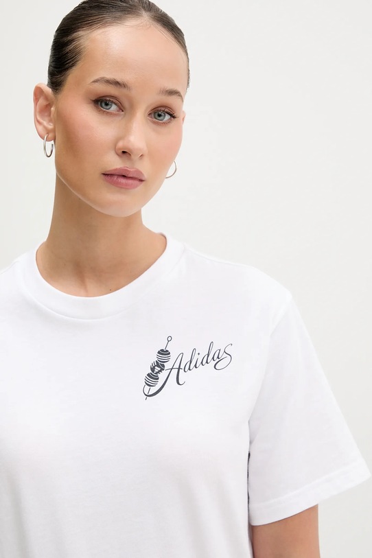 adidas t-shirt bawełniany biały KA9965