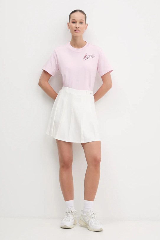 adidas t-shirt bawełniany KA9966 różowy SS26