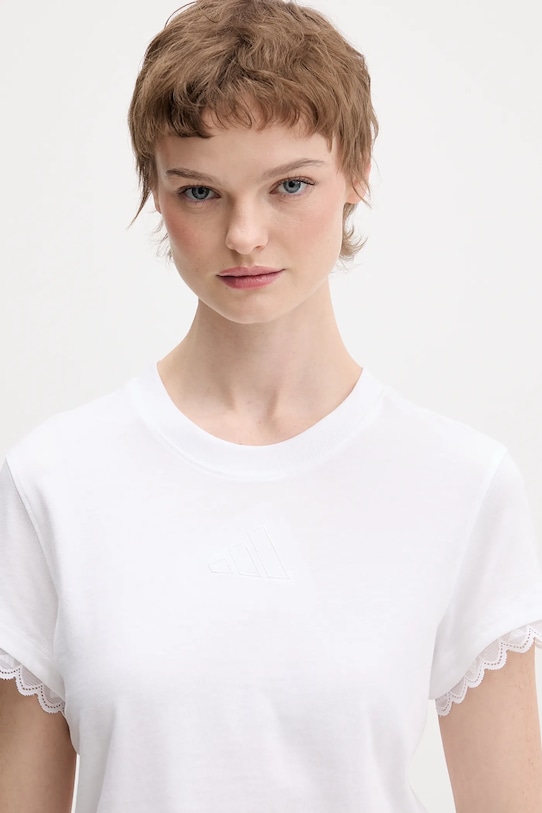 adidas t-shirt bawełniany biały KB2405