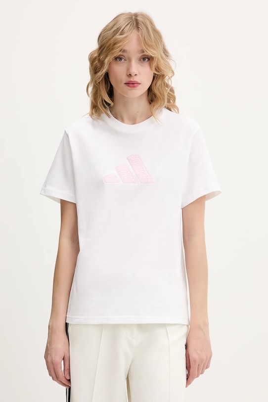 adidas t-shirt bawełniany regular biały KB2420