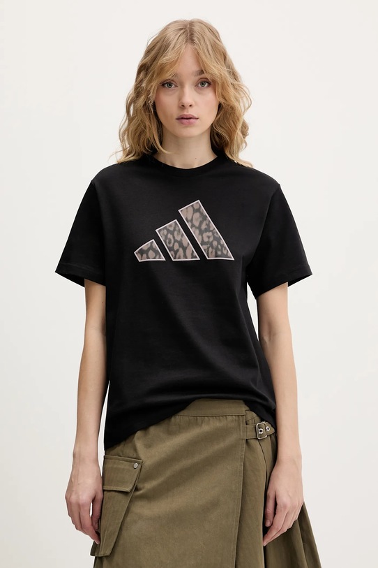 adidas t-shirt bawełniany nadruk czarny KB7142