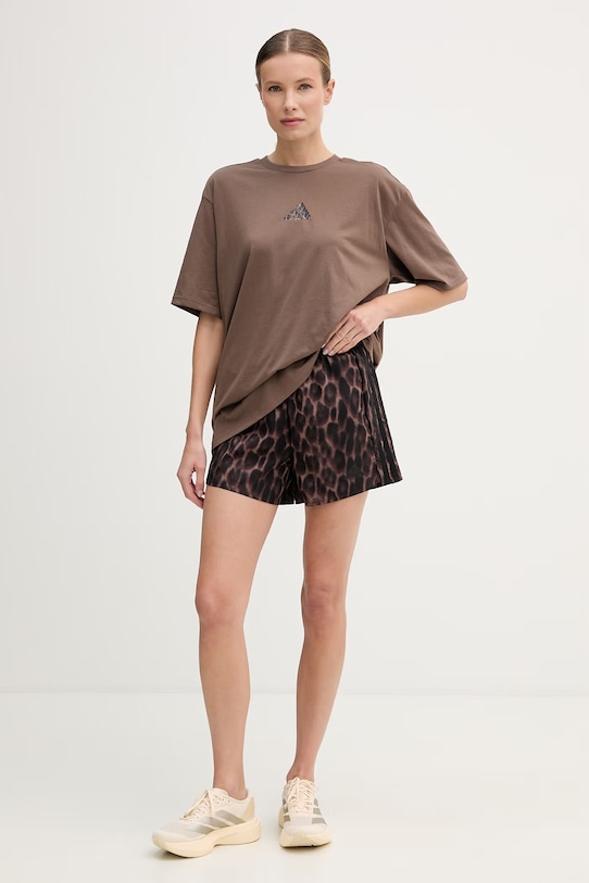 adidas Performance t-shirt treningowy KB9420 brązowy SS26