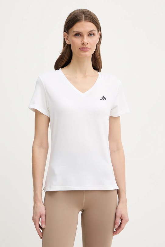 adidas Performance t-shirt treningowy z elastanem beżowy KB9595