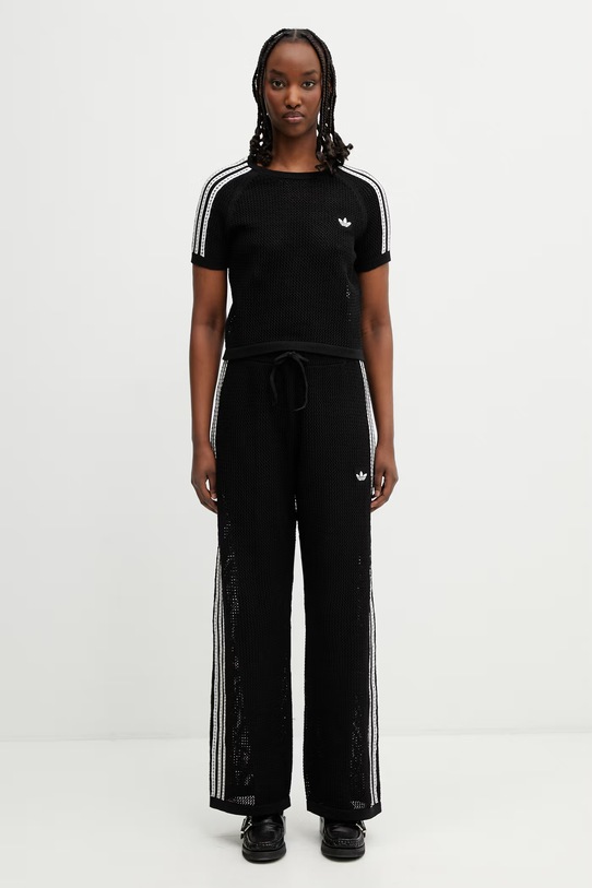 adidas Originals Crochet crop top women's KC6481 black