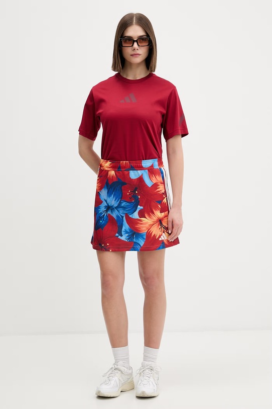 adidas t-shirt bawełniany Z.N.E KC7718 bordowy SS26