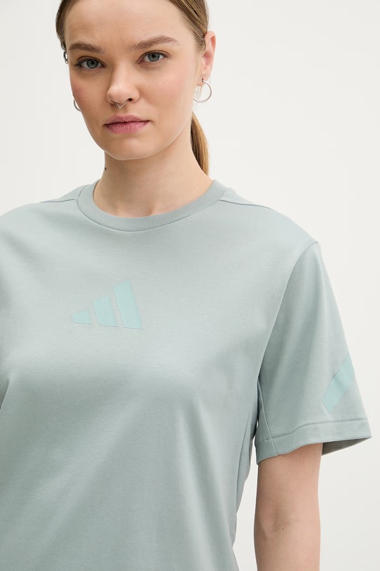 adidas t-shirt bawełniany Z.N.E turkusowy KC7723