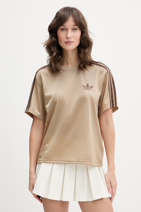 adidas Originals t-shirt damski beżowy KD1348
