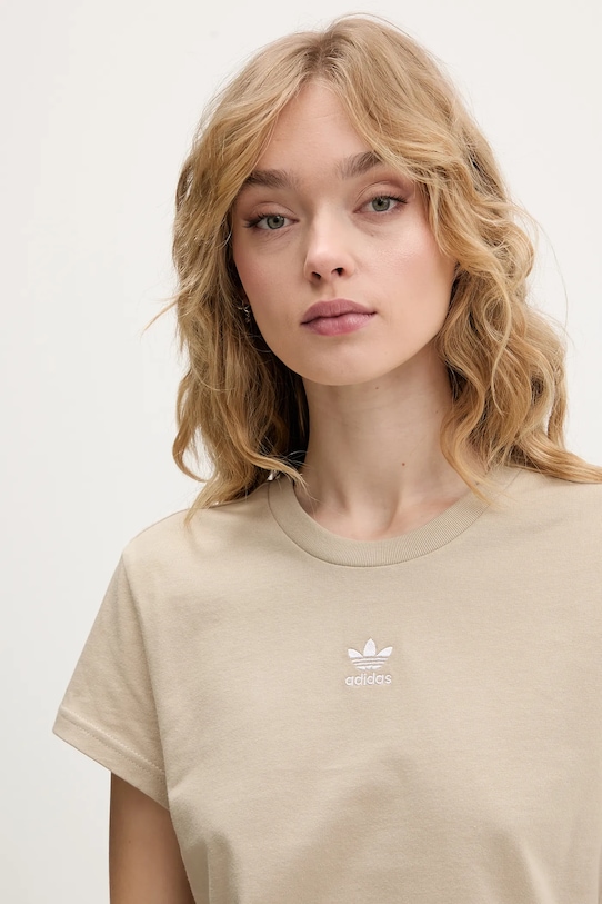 adidas Originals t-shirt bawełniany beżowy KD1352