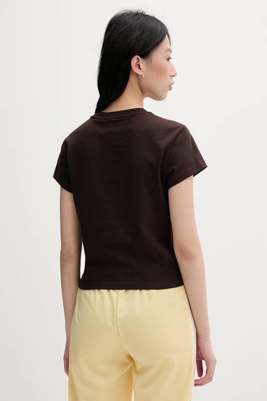 Odzież adidas Originals T-shirt damski bawełniany KD1354 brązowy