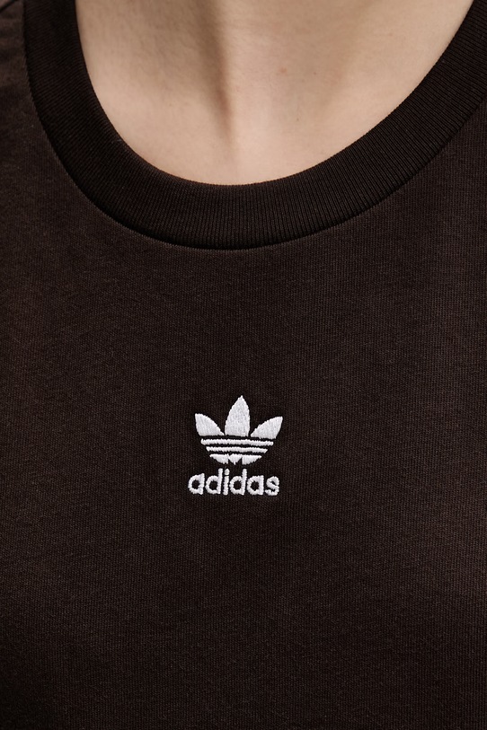 adidas Originals T-shirt damski bawełniany KD1354 brązowy