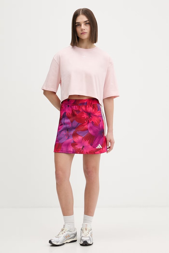 adidas Originals t-shirt bawełniany KD1365 różowy SS26