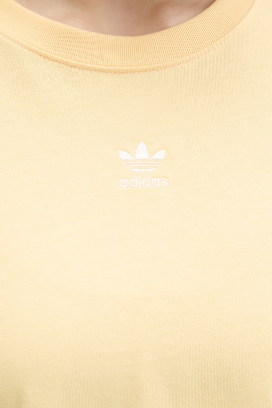 adidas Originals t-shirt damski bawełniany KD1369 żółty