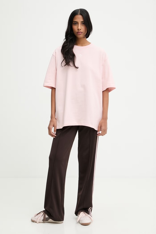 adidas Originals t-shirt bawełniany KD1370 różowy SS26