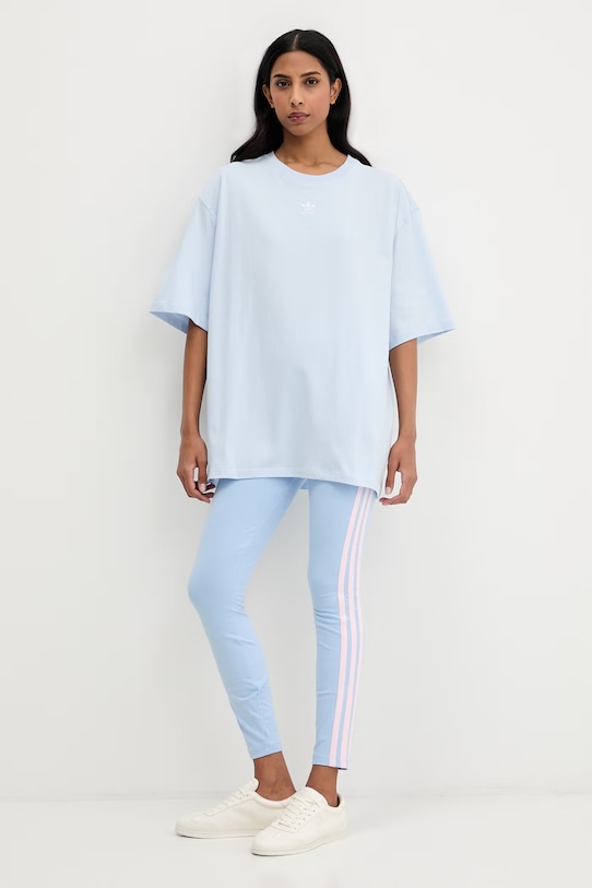 Bavlněné tričko adidas Originals KD1374 modrá SS26