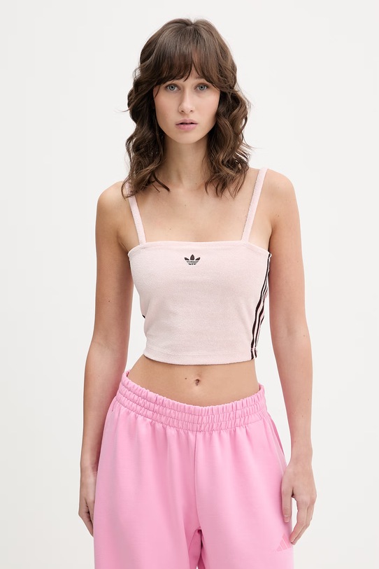 Top adidas Originals απλικέ ροζ KD1404