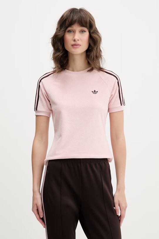 adidas Originals tričko dámske s bavlnou ružová KD1410