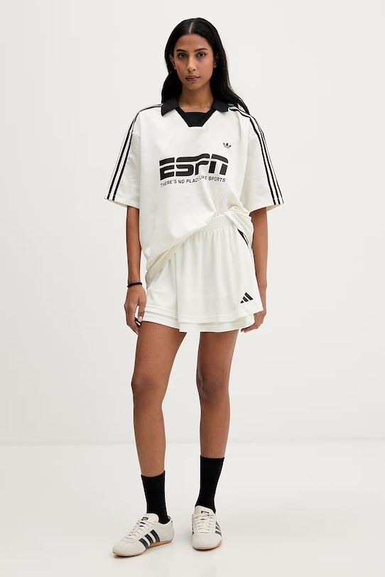 adidas Originals polo z elastanem beżowy KD2966