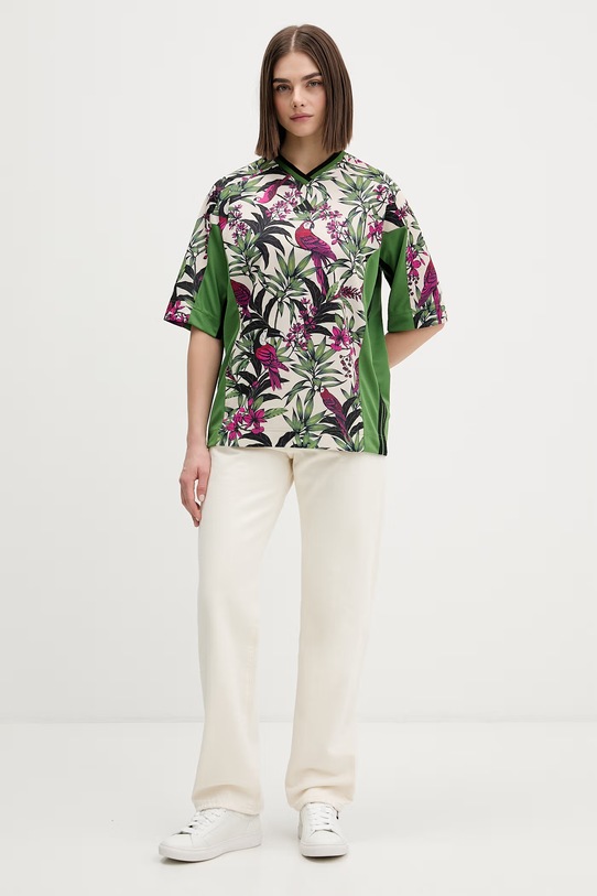 adidas t-shirt x Farm Rio KD4628 zielony SS26