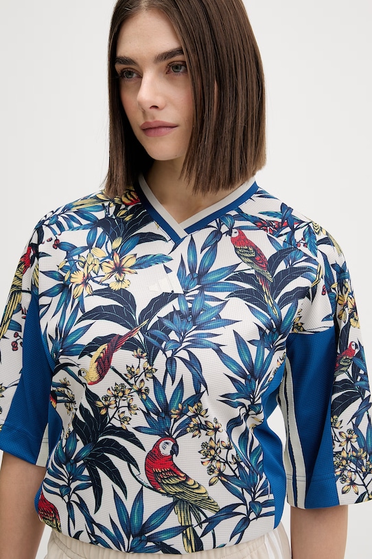 adidas t-shirt x Farm Rio niebieski KD4629