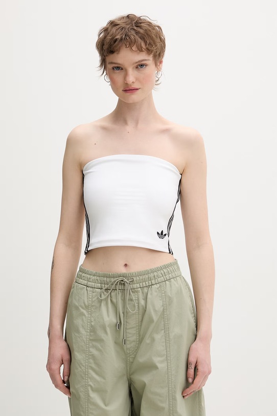 adidas Originals crop top damski beżowy KD6235