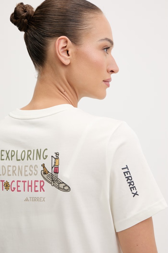 adidas TERREX t-shirt sportowy KE3715 beżowy