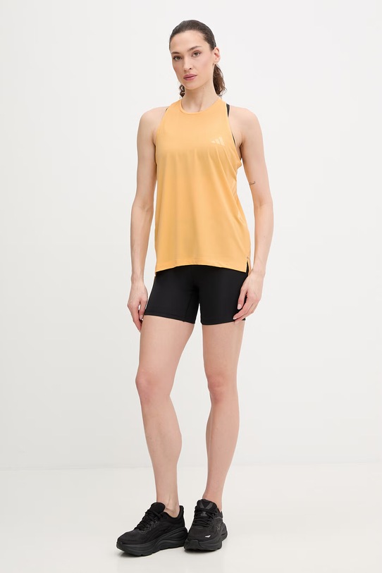 adidas Performance top do biegania KE6846 żółty SS26