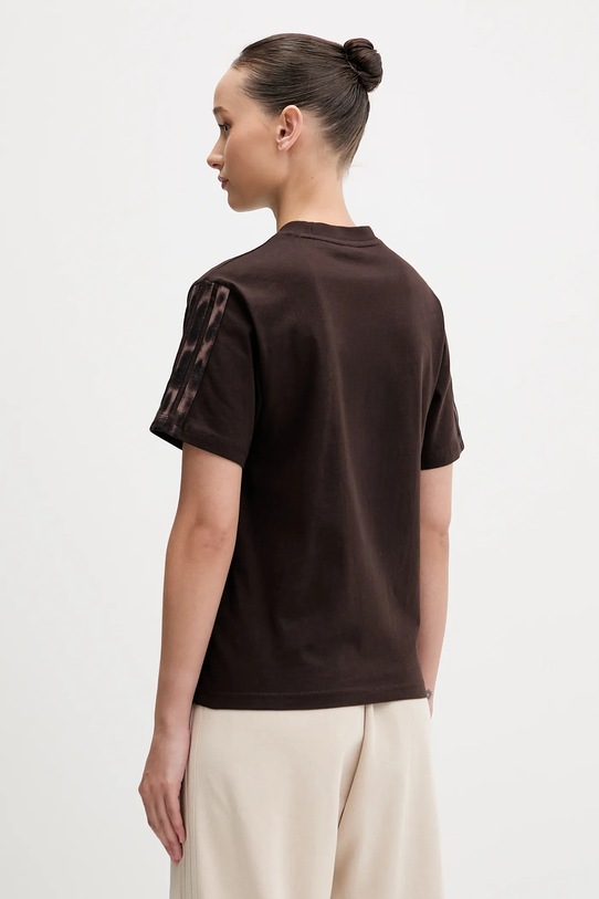 Odzież adidas t-shirt bawełniany KE8830 brązowy