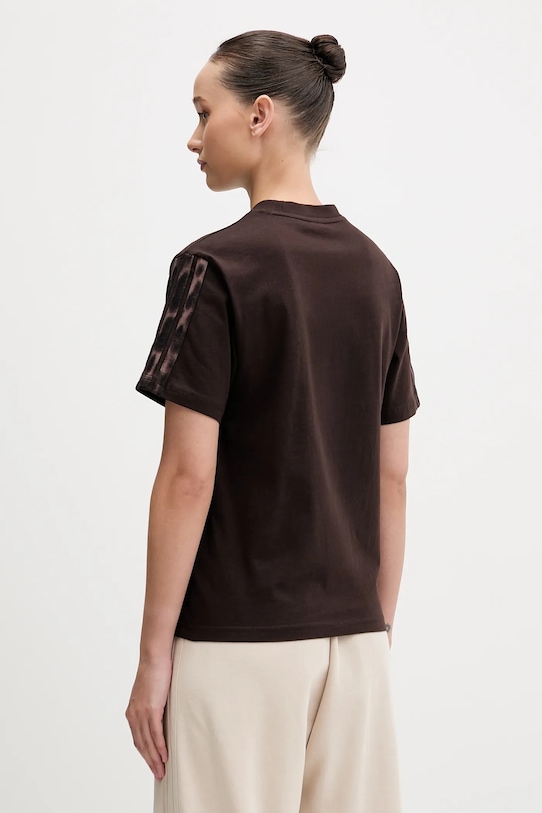 Odzież adidas t-shirt bawełniany KE8830 brązowy