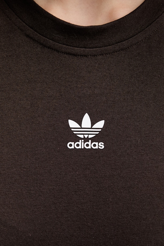 adidas Originals T-shirt damski z bawełną KH4261 brązowy