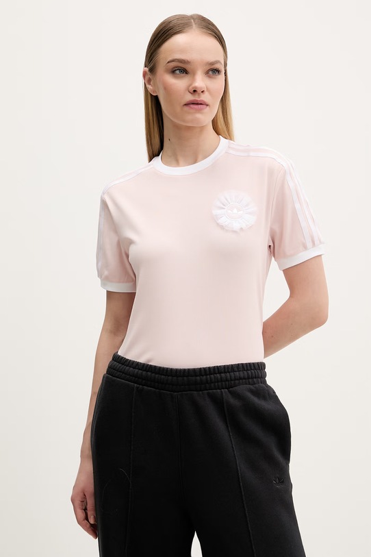 Μπλουζάκι adidas Originals κανονικό ροζ KS6561