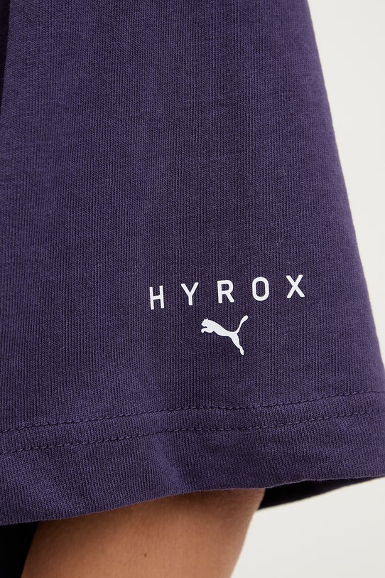 Puma t-shirt treningowy damski bawełniany City lifestyle HYROX 528132 fioletowy