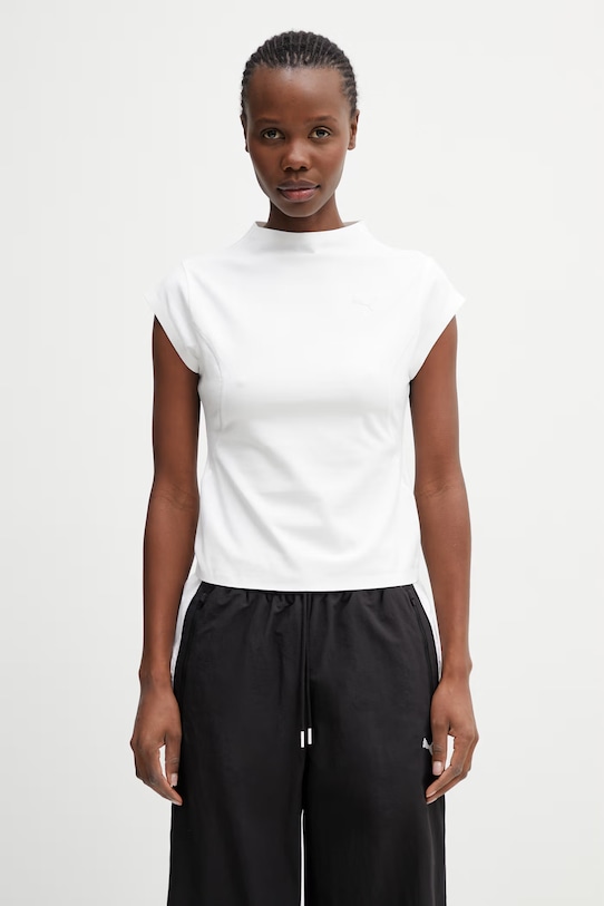 Puma t-shirt damski bawełniany z elastanem PUMATECH SENSE biały 634568