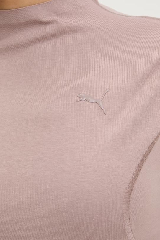 Puma t-shirt damski bawełniany z elastanem PUMATECH SENSE 634568 beżowy