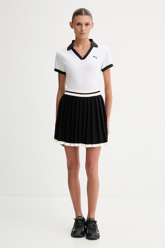 Puma polo damskie bawełniane Wardrobe Essential Polo 635395 biały SS26