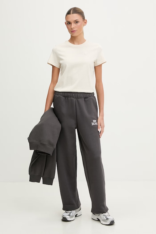 Puma t-shirt damski bawełniany Essential Elevated 691855 beżowy SS26