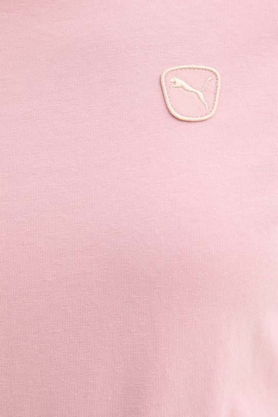 Puma t-shirt damski bawełniany Essential Elevated 691855 różowy