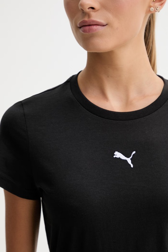 Puma T-shirt damski bawełniany Essential Logo 692916 czarny