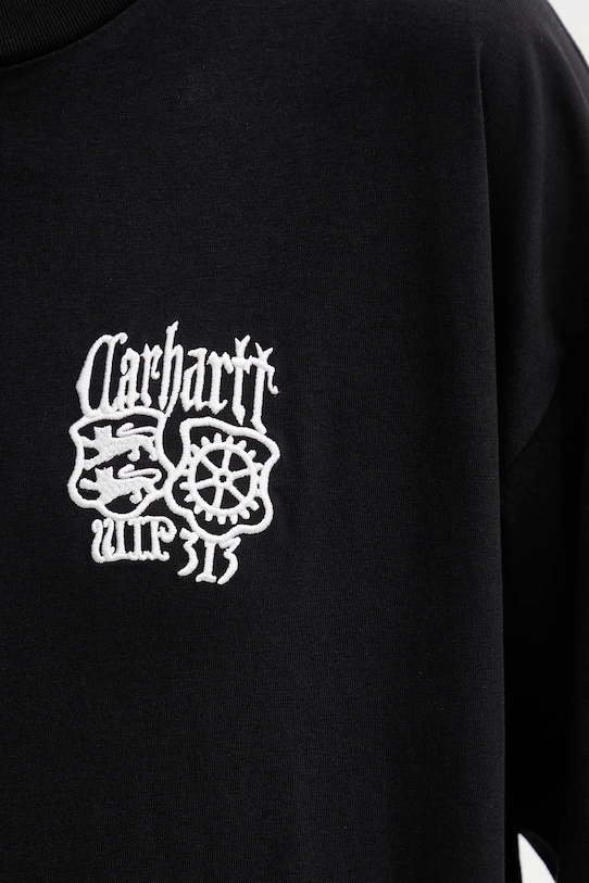 Bavlněné tričko Carhartt WIP W SS Signet T-Shirt černá I036035.K02XX