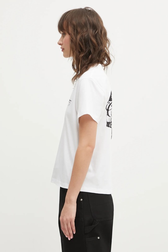 Carhartt WIP t-shirt bawełniany W SS Garble T-Shirt I036031.02XX biały SS26