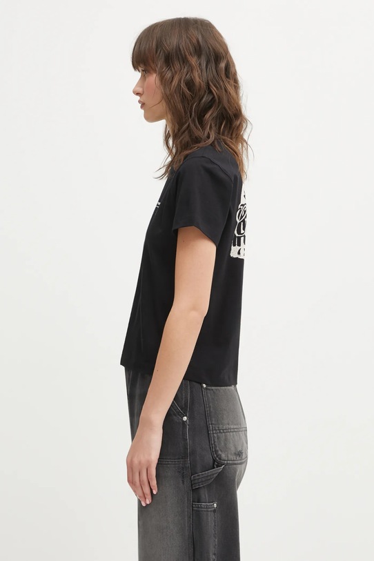 Carhartt WIP t-shirt bawełniany W SS Garble T-Shirt I036031.89XX czarny SS26