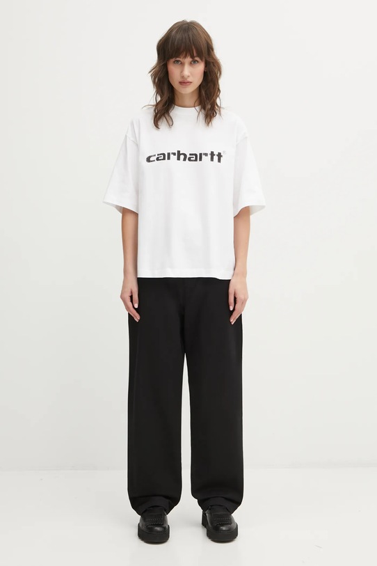 Carhartt WIP t-shirt W SS Archive Script T-Shirt I036042.02XX biały