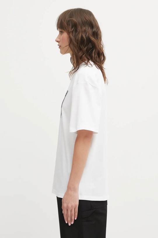 Carhartt WIP t-shirt in cotone W SS Inverted Charm T-Shirt I036030.02XX bianco SS26