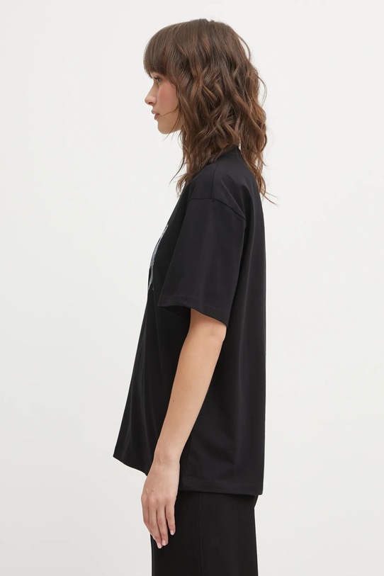 Carhartt WIP t-shirt bawełniany W SS Inverted Charm T-Shirt I036030.89XX czarny SS26